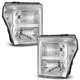 WEELMOTO Pair Clear Headlights For 2011-2016 Ford F250 F350 F450 F550 Super Duty