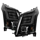 For Cadillac SRX 10-14 Headlights Driver & Passenger Side Black LED Light Tube