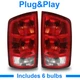 DOT Tail Lights Brake Lamps w/Bulbs For Dodge Ram 1500 2500 3500 2002-2006 03 04