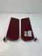 92-96 Ford Bronco F-Series Pair Of Sunvisors Sun Visors Vinyl OEM Red/Maroon