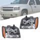 For 2007-2014 Chevy Avalanche Tahoe Suburban Amber Corner Halogen Headlights
