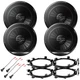 4x Pioneer 6.5" 300W 2-Way Speakers w/Adapters + Harness (95-2009 GM Vehicles)