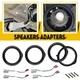 For 10-12 HONDA Accord Crosstour Door Deck Speaker Adapters Bracket Harness 6.5"