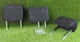 Toyota Rav4 2013-2018 Rear Seats 2nd Row Headrests 3Pcs Set Fabric Black OEM
