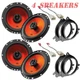 4 JBL STAGE162F 6.5" 400 Watt Front/Rear Speakers Install Kit for Select Toyota