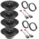 4X Alpine 6.5" 200W Speakers Front Door & Rear Deck for 2008-2022 Honda Accord