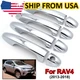 Chrome Door Handle Cover Trim Catch Molding For Toyota RAV4 RAV-4 2013 - 2018