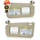 2Pcs Driver & Passenger Sun Visor Fit for Toyota RAV4 Left & Right, Beige 