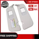 Driver & Passenger Side Sun Visor Pair Set For Hyundai Veloster 2012-2015 Gray