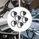 Black D-Rings Rear Cargo Tie Down Hook For 15-23 Ford Transit 150/250/350/350 HD