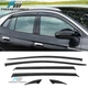For 21-25 Volkswagen ID.4 Slim Style 6PC Window Visor Rain Sun Guard Deflector