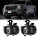 LED Pair Fog Light DRL For Nissan Navara Frontier NP300 2020 2021 2022
