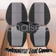 For 2007-2014 Chevy Silverado GMC Sierra Front Cloth Seat Cover Gray/Black