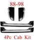 88 98 Chevy GMC 4Pc Extended Rocker & Cab Corner Kit Truck 1.2MM Thick Silverado