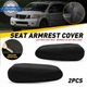 2PCS Seat Armrest PU Leather Replacement Cover Black For 2004-2015 Nissan Armada