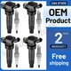 4 Ignition Coils Pack UF611 and Iridium Spark Plug For 2011-2015 Kia Optima 2.4L