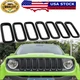7PCS ABS Front Grill Guard Insert Cover Trim for Jeep Renegade 2015-2018, Black