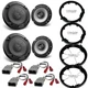 2 Kenwood KFC1666S + Front & Rear Speaker Adapters + Harness For Select Honda