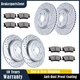 Front Rear Brake Rotors Pads Kit fit for Ford Flex 2009-2011 2012-2019 Brakes