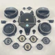 17-24 AUDI A4 S4 BANG & OLUFSEN B&O AUDIO SPEAKER TWEETER WOOFER SET OEM