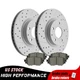 295mm Front Drilled Brake Rotors Ceramic Pads for 2014-2018 Mazda 3 Mexico Built
