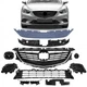 Bumper Grille Radiator Support Bracket Fog Light Cover Set For 2014-2017 Mazda 6