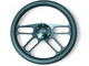 14" Black Billet Steering Wheel Vinyl Half Wrap Chevy Bowtie Horn 4 Spoke 6 hole