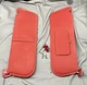 87-96 Ford Bronco F-150 F-250 F-350 Driver And Passenger Sun Visor Set Red Cloth