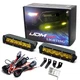 (2) Mini 6" 30W Yellow Lens Single-Row LED Light Bar Kits For Off-Road Truck SUV