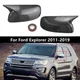 For Ford Explorer 2011-2019 ABS Carbon Fiber Rearview Side Mirror Cover Trim Cap