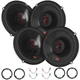 JBL Stage 3627F Speakers + Metra Adapter & Harness for Honda CRV 2007-2022