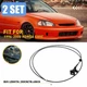 2SET Hood Latch Release Cable With Pull Handle912-010 For 1996-2000 Honda Civic