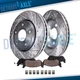 Rear Drilled Rotors Pads for Nissan Leaf Rogue Sport Electronic Parking Brake