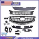 Fit 2014-2017 Mazda 6 Bumper Upper Lower Grille Grill Panel Fog Lamp Bracket Set