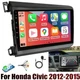 Android Car Stereo Radio for Honda Civic 2012-2015 Carplay GPS WIFI W/Camera NEW