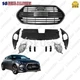 For 2013-2017 Hyundai Veloster Turbo Grille & Radiator Cover W/ Fog Light Set 