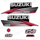 Fits Suzuki 250hp FourStroke 2010-2013 Outboard Engine Decal Kit DF250 