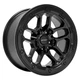 17x8 Satin Black Defiant DF01 Wheels Set (5) Fit Jeep Wrangler Gladiator