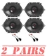 JBL 3-Way 6x8 Front/Back Door Truck Speaker Adapter For FORD F-150 1997 - 1998
