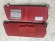 ⭐️1987-1996 Ford F150 F250 F350 Bronco Red CLOTH Sun Visors Sunvisor Pair