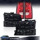 Fit For 03-06 Chevy Silverado 1Pair Smoked Lens Headlights + 1Pair Tail Lights