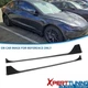 Fits 17-25 Tesla Model 3 Side Skirt Extension Rocker Panels Matte Black 4PCS ABS