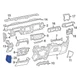 For Jeep Gladiator 2020-2023 Jeep 6AC16TX7AC Right Dashboard Air Vent Trim