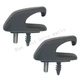 Fits 2019-2024 Chevrolet Silverado 1500 2500 3500 2X Dark Grey Coat Hook Clip