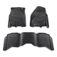 Dodge Ram 2500 3500 10-18 1500 09-23 Crew Cab All Weather Floor Mats TPE 3PCS