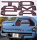 Tailgate Insert Letters fits 2016-2021 Toyota Tacoma 3D Raised Emblem Black red