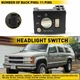 Dash Mounted Headlight Headlamp Parking Light Switch for Chevrolet Cadillac GMC