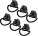 6x Black Steel Rear Cargo D-Hooks For 2015-2024 Ford Transit 150 250 350 350HD