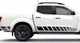 Fits Nissan NP300 NAVARA 2016 - 22 N-Guard style decal graphics in Black Only