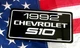 1992 Chevrolet S-10 pickup truck license plate tag 92 Chevy S10  all years avail